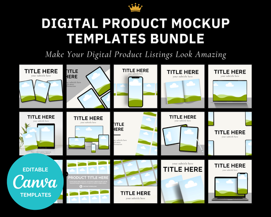 Digital Product Mockup Templates Bundle